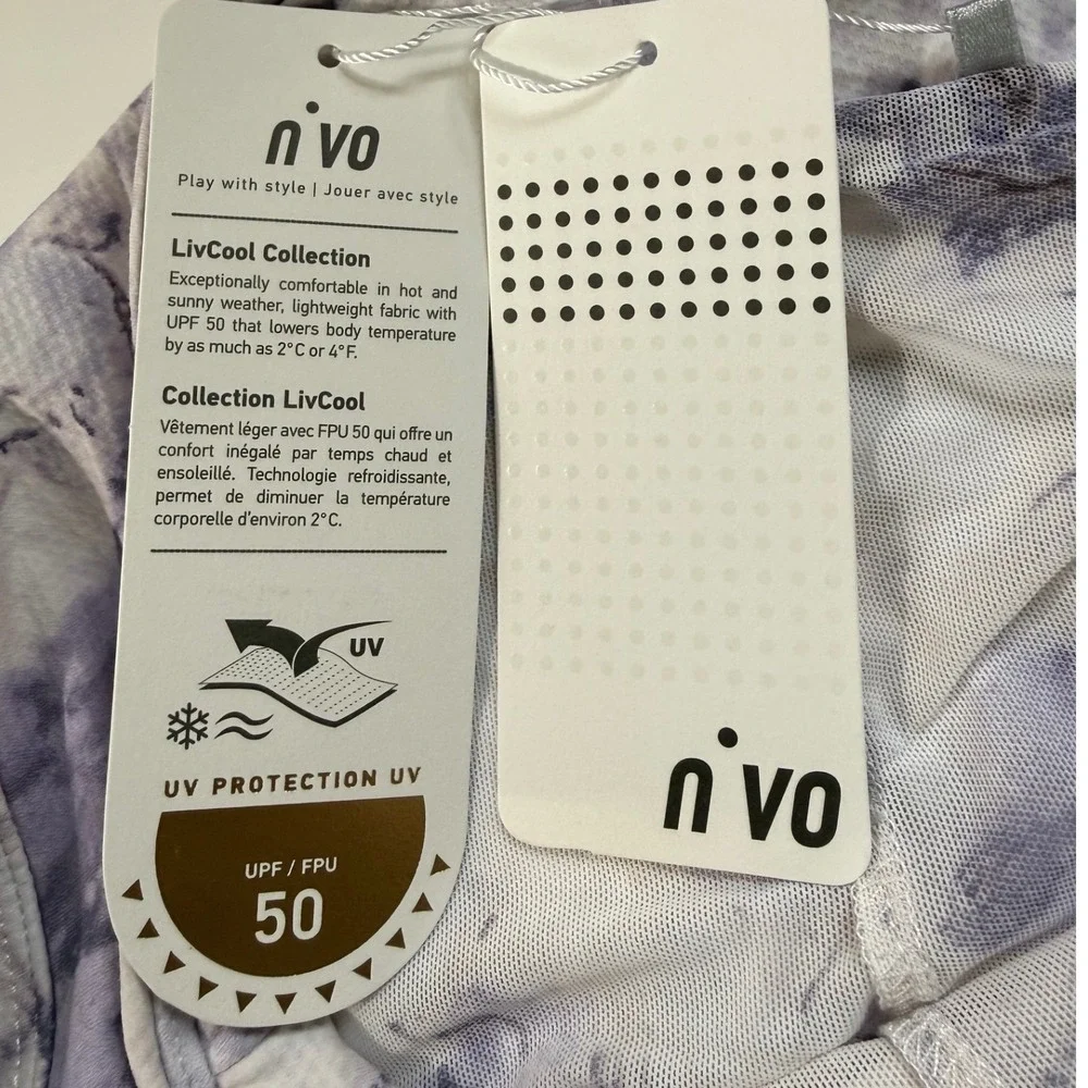 N'vo‎ Layla Skort Lavender Marble Print LivCool UPF 50 Golf Tennis Skirt Med NWT